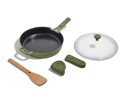 Cast Iron Always Pan in Sage View 2