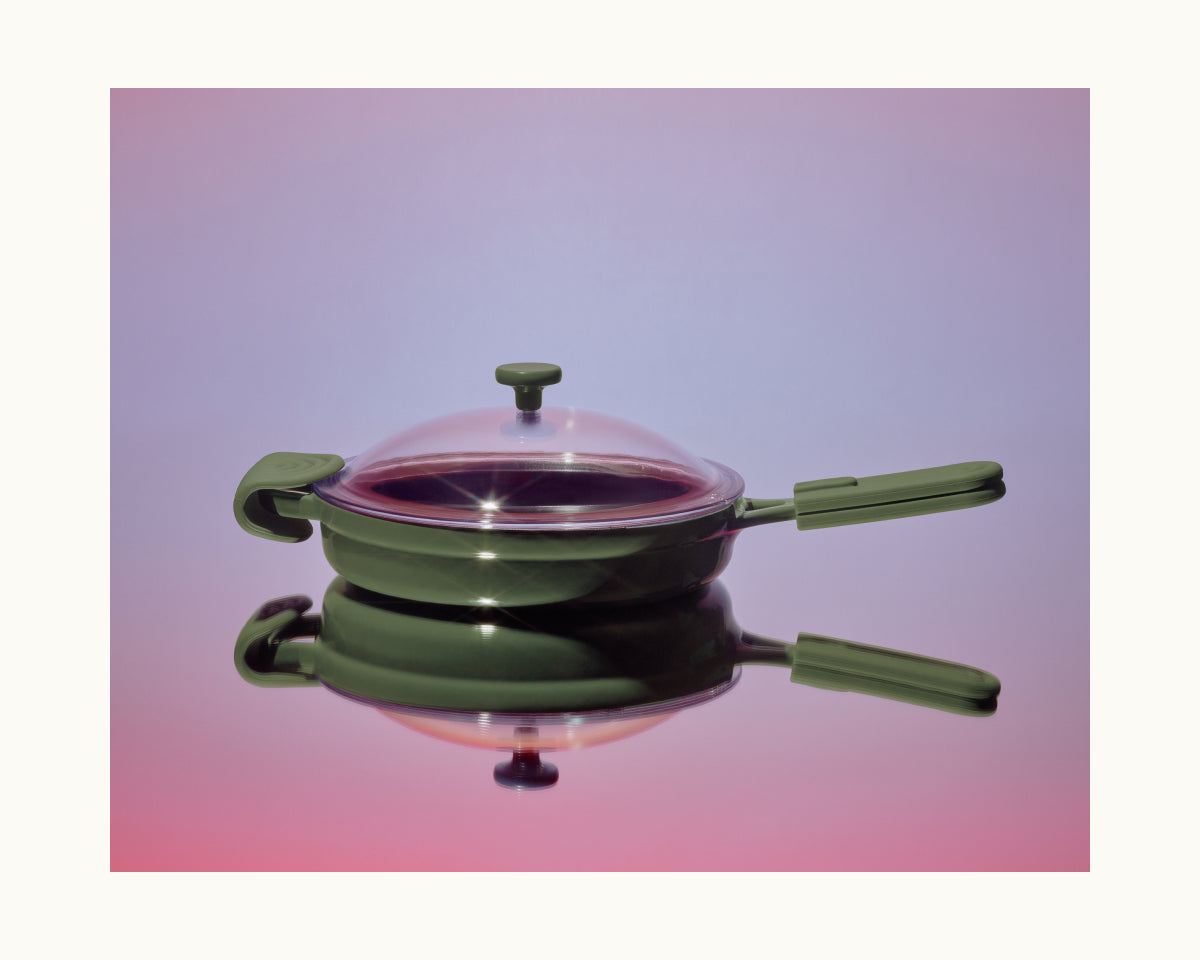 Cast Iron Always Pan in Sage View 4