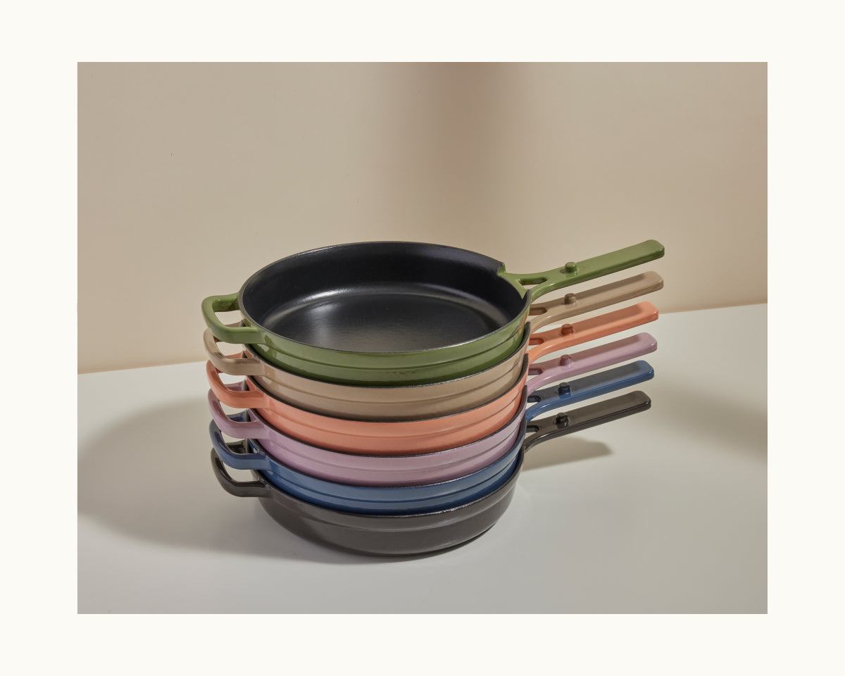 Cast Iron Always Pan in Blue Salt View 6