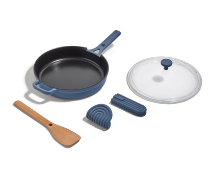 Cast Iron Always Pan in Blue Salt View 2