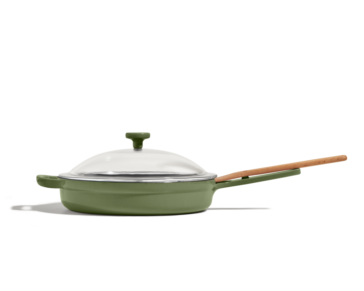 Cast Iron Always Pan in Sage View 1