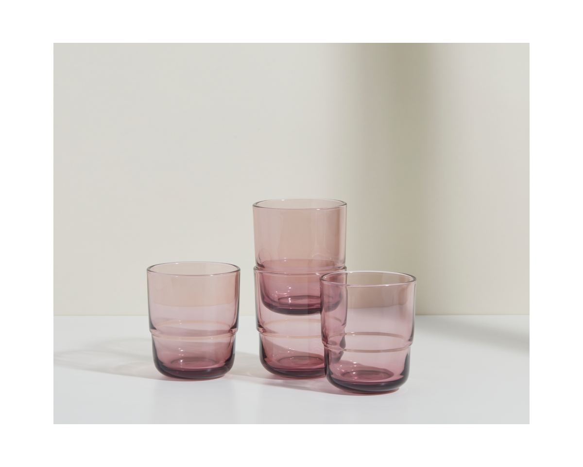 Drinking Glasses in Rosa View 3