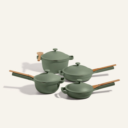 Green Always Pan, Perfect Pot, Mini Always Pan, Mini Perfect Pot, Cookware Set bundle