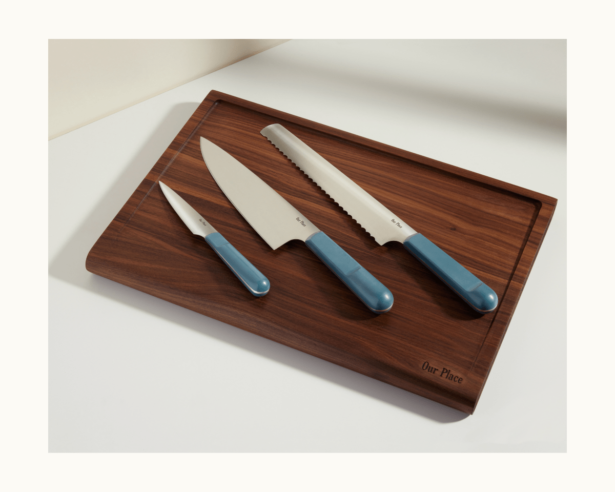 Knife Trio in Blue Salt View 2