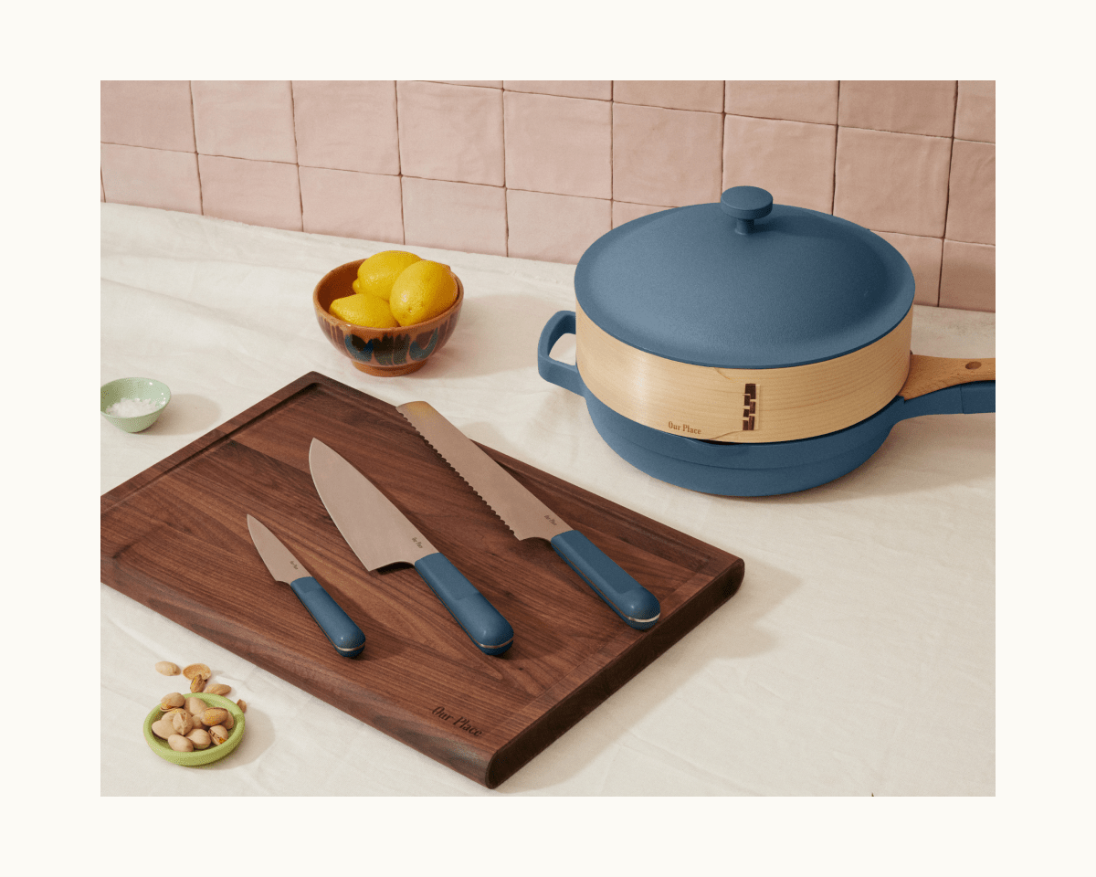 Knife Trio in Blue Salt View 4
