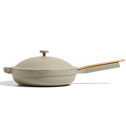 Beige Large non toxic ceramic nonstick always pan